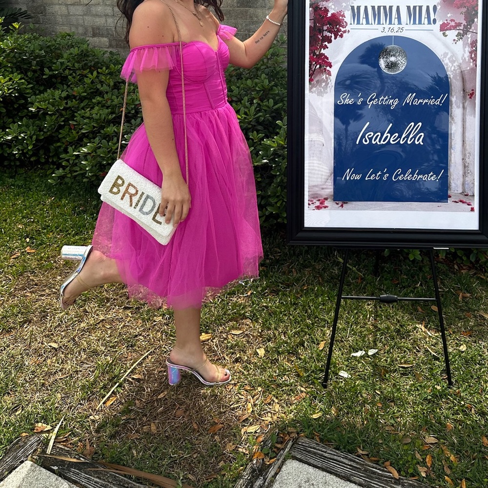 Windsor Fuchsia Midi Dress